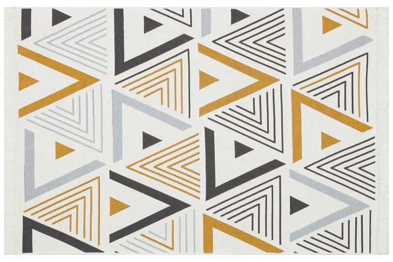 Are Bomullsmatta 120x180 cm Rektangulär - Gul/Grå - Textilier & mattor - Mattor - Modern matta - Bomullsmattor