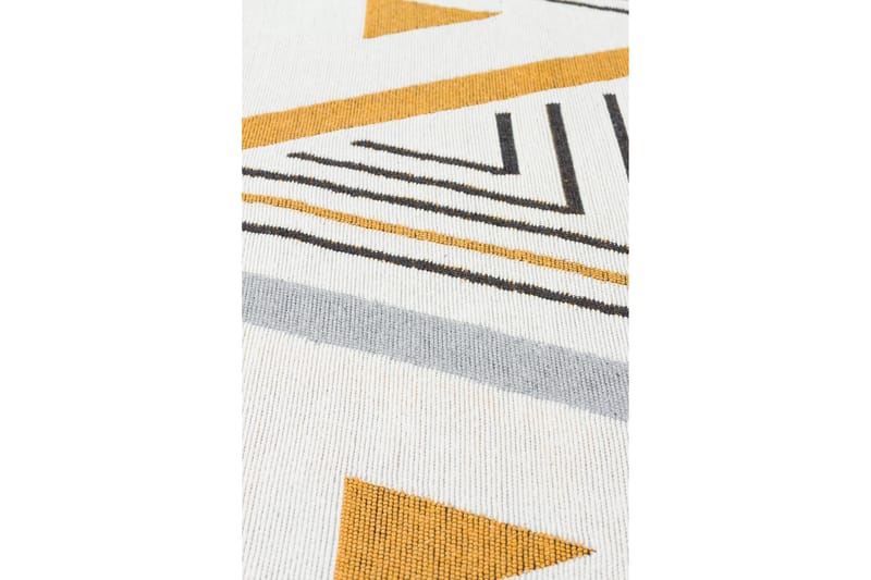 Are Bomullsmatta 160x230 cm Rektangulär - Gul/Grå - Textilier & mattor - Mattor - Modern matta - Bomullsmattor