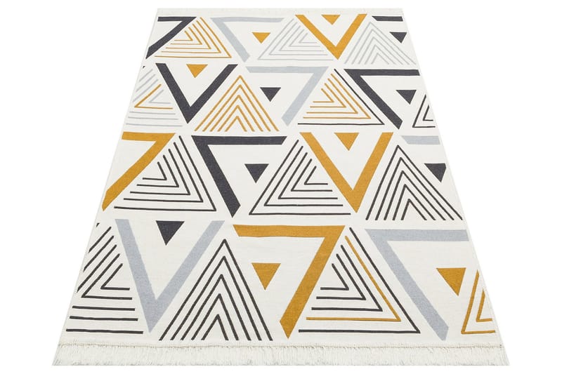 Are Gångmatta 80x150 cm Rektangulär - Gul/Grå - Textilier & mattor - Mattor - Modern matta - Bomullsmattor