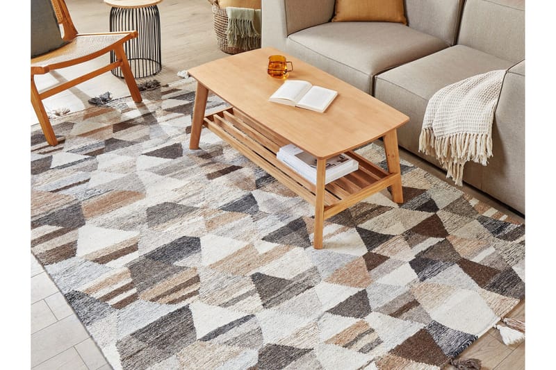 Argavand Ullmatta 160x230 cm - Beige - Textilier & mattor - Mattor - Modern matta - Ullmattor