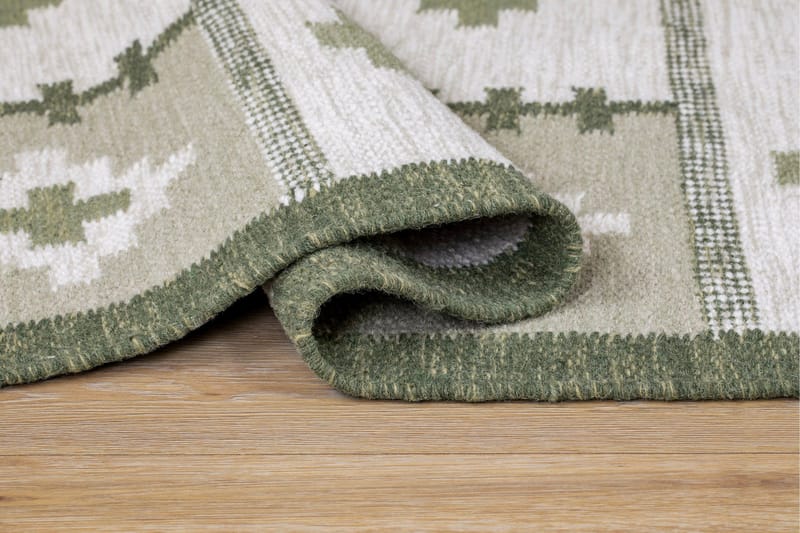 Arvika Ullmatta 140x200 cm Rektangulär - Grön - Textilier & mattor - Mattor - Modern matta - Ullmattor