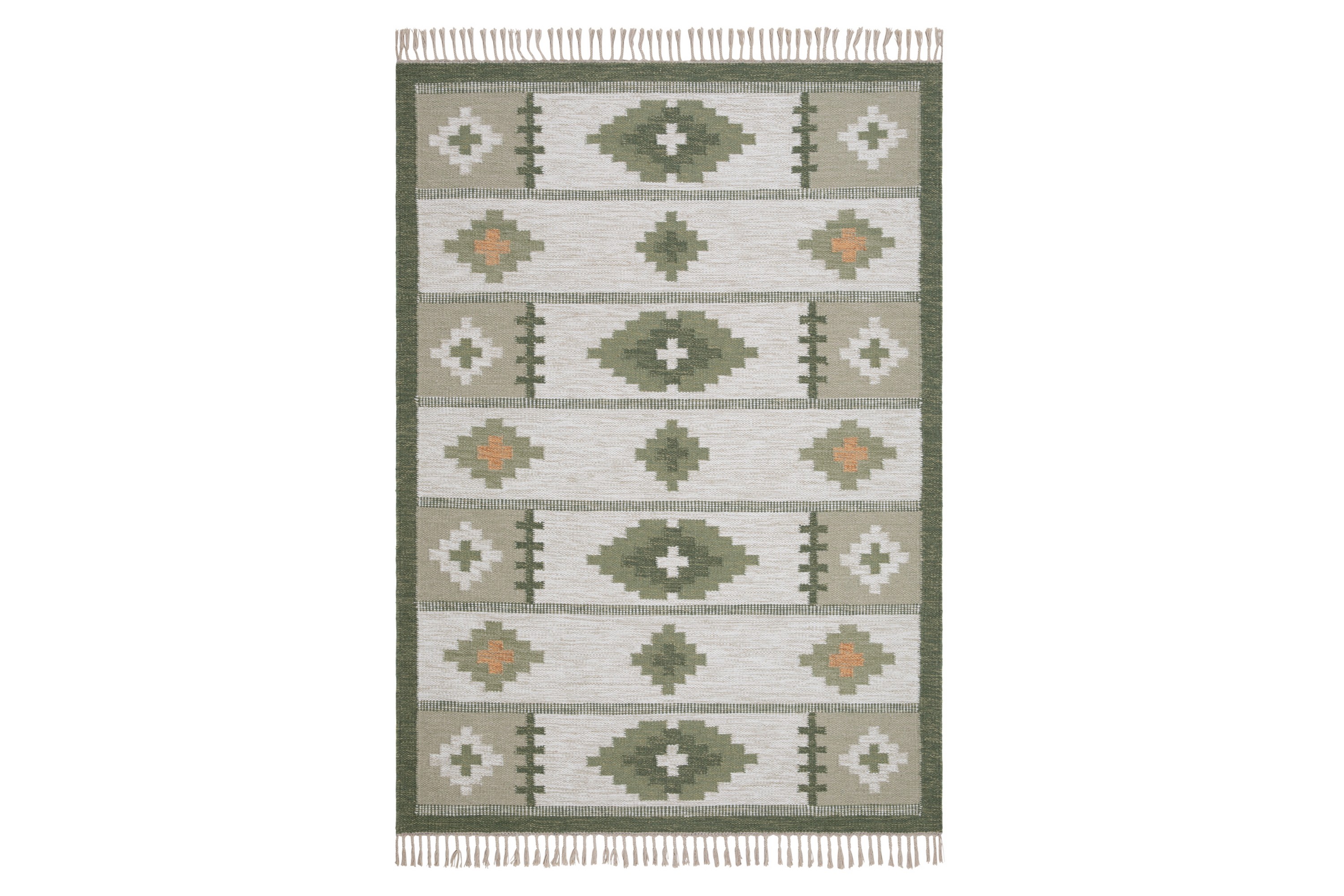 arvika ullmatta 140x200 cm rektangulär - grön