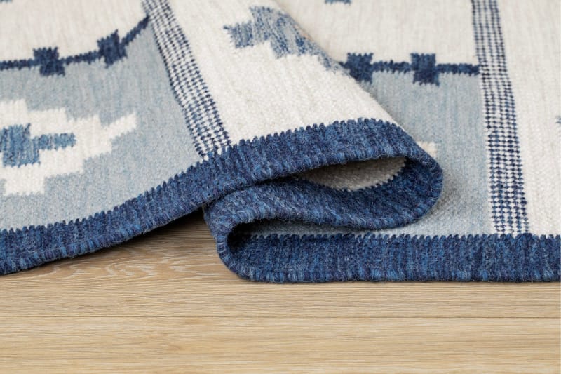 Arvika Ullmatta 160x230 cm Rektangulär - Blå - Textilier & mattor - Mattor - Modern matta - Ullmattor