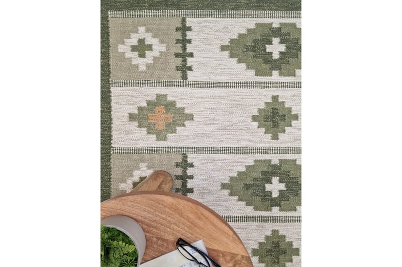 Arvika Ullmatta 160x230 cm Rektangulär - Grön - Textilier & mattor - Mattor - Modern matta - Ullmattor