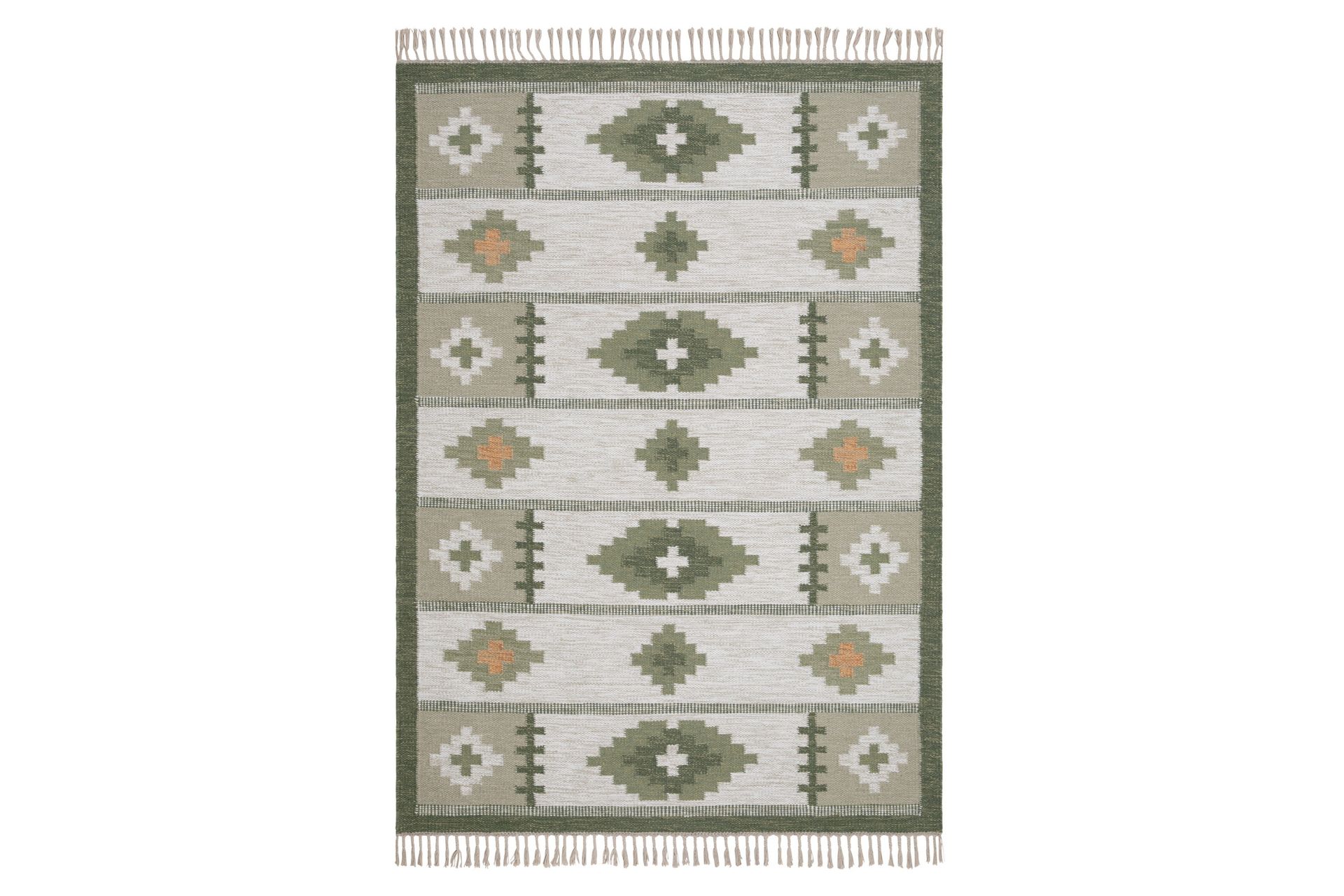 arvika ullmatta 160x230 cm rektangulär - grön