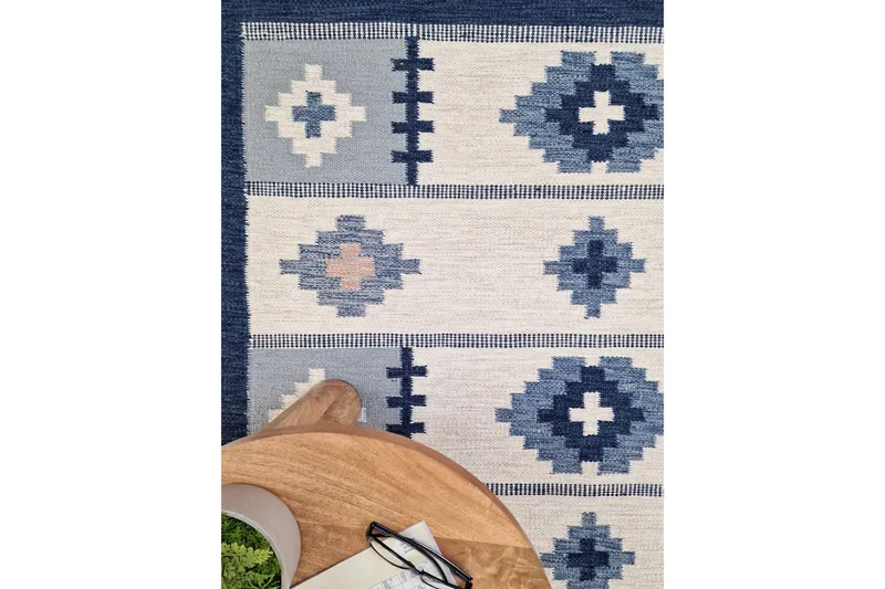 Arvika Ullmatta 200x300 cm Rektangulär - Blå - Textilier & mattor - Mattor - Modern matta - Ullmattor