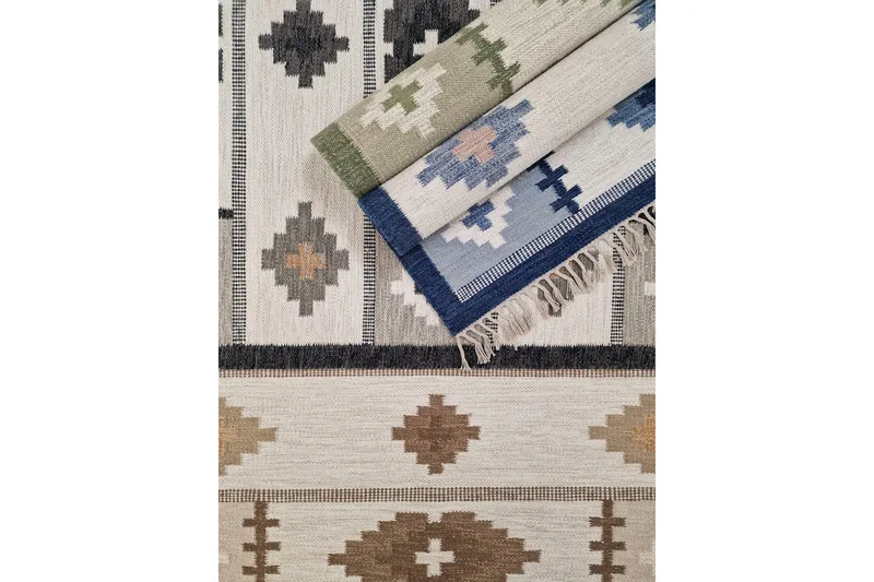 Arvika Ullmatta 200x300 cm Rektangulär - Grön - Textilier & mattor - Mattor - Modern matta - Ullmattor