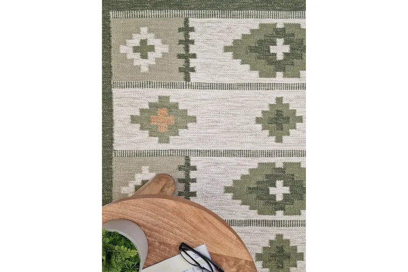 Arvika Ullmatta 200x300 cm Rektangulär - Grön - Textilier & mattor - Mattor - Modern matta - Ullmattor