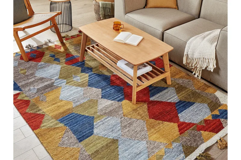 Arzakan Ullmatta 160x230 cm - Röd - Textilier & mattor - Mattor - Modern matta - Ullmattor