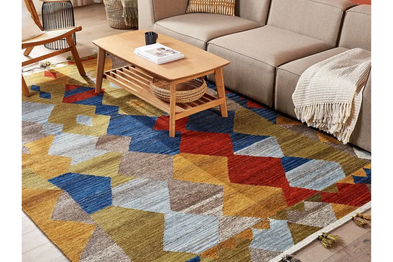 Arzakan Ullmatta 200x300 cm - Röd - Textilier & mattor - Mattor - Modern matta - Ullmattor