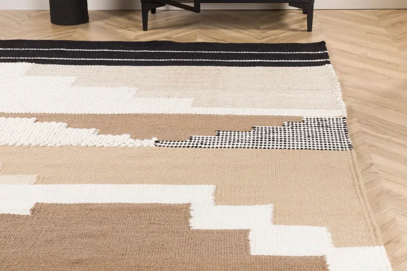 Aston Ullmatta 160x230 cm Rektangulär - Brun - Textilier & mattor - Mattor - Modern matta - Ullmattor