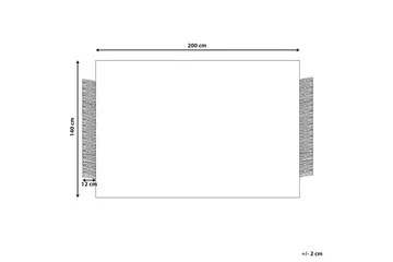 Atlanti Ullmatta 140x200 cm - Svart/Vit - Textilier & mattor - Mattor - Modern matta - Ullmattor