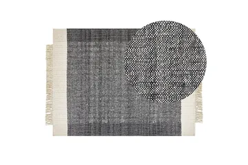 Atlanti Ullmatta 140x200 cm - Svart/Vit - Textilier & mattor - Mattor - Modern matta - Ullmattor