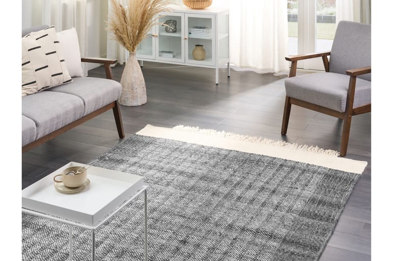 Atlanti Ullmatta 160x230 cm - Svart/Vit - Textilier & mattor - Mattor - Modern matta - Ullmattor