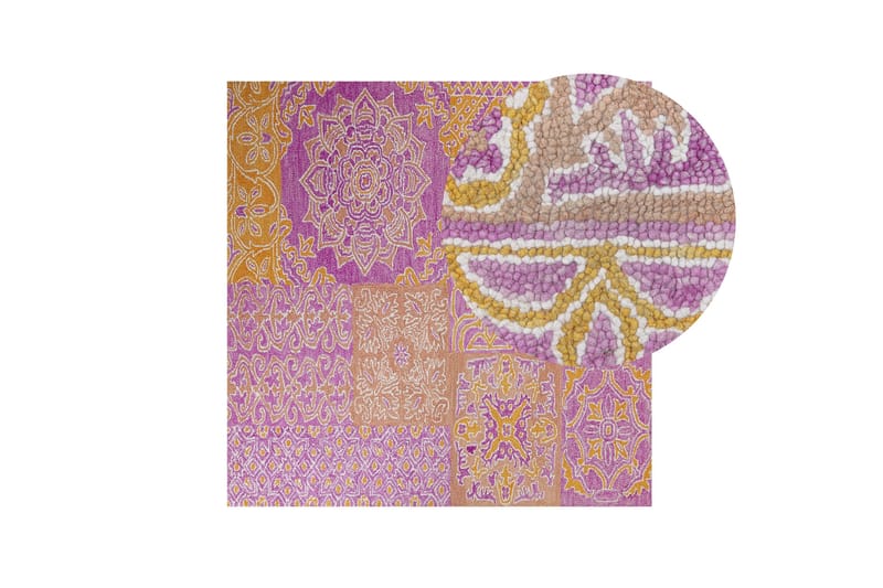 Avanos Ullmatta 200x200 cm - Rosa - Textilier & mattor - Mattor - Modern matta - Ullmattor