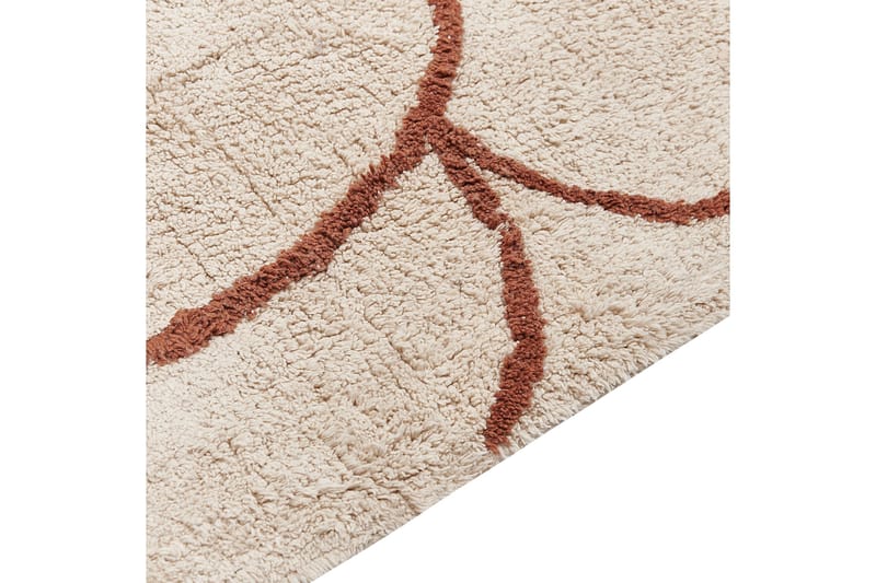 Avdan Bomullsmatta 200x200 cm Kvadratisk - Beige - Textilier & mattor - Mattor - Modern matta - Bomullsmattor