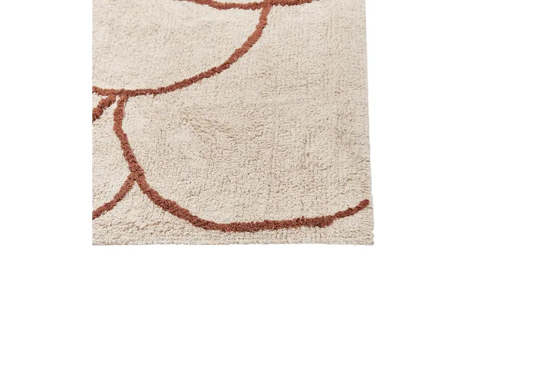 Avdan Bomullsmatta 200x200 cm Kvadratisk - Beige - Textilier & mattor - Mattor - Modern matta - Bomullsmattor