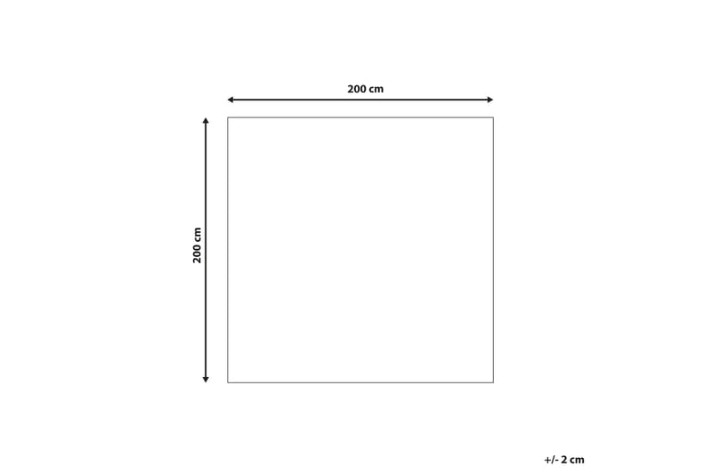 Avdan Bomullsmatta 200x200 cm Kvadratisk - Beige - Textilier & mattor - Mattor - Modern matta - Bomullsmattor