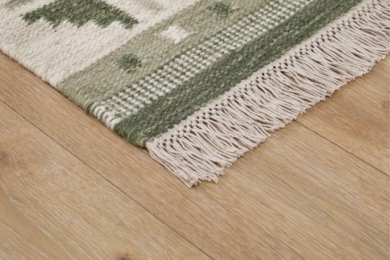 Avesta Ullmatta 80x200 cm Oval - Grön - Textilier & mattor - Mattor - Modern matta - Ullmattor