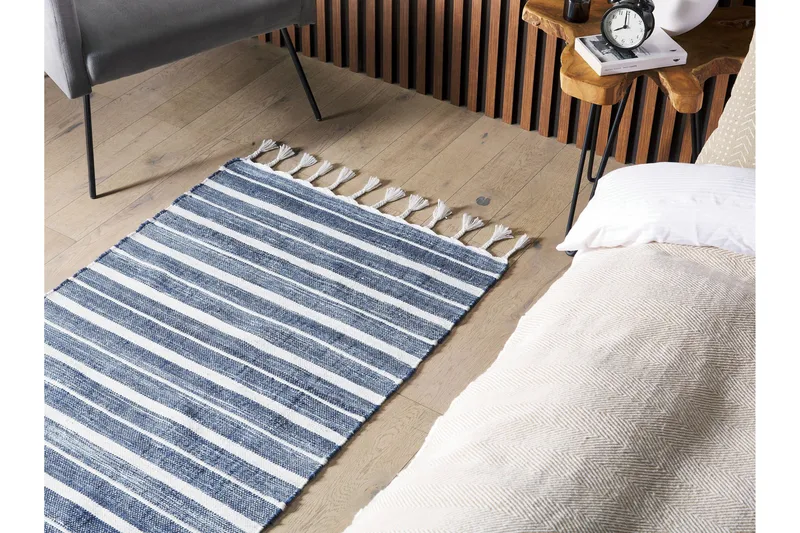 Bademli Ryamatta 80x150 cm - Blå - Textilier & mattor - Mattor - Flatvävda mattor
