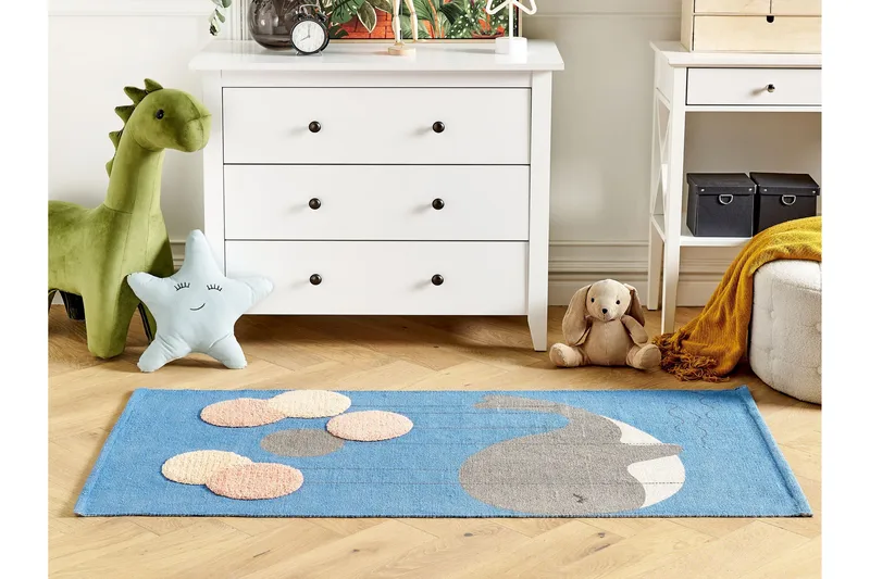 Balabang Bomullsmatta 80x150 cm - Blå - Textilier & mattor - Mattor - Modern matta - Bomullsmattor