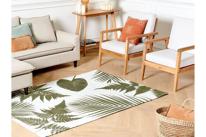 Barzah Ryamatta 140x200 cm - Grön - Textilier & mattor - Mattor - Modern matta - Bomullsmattor