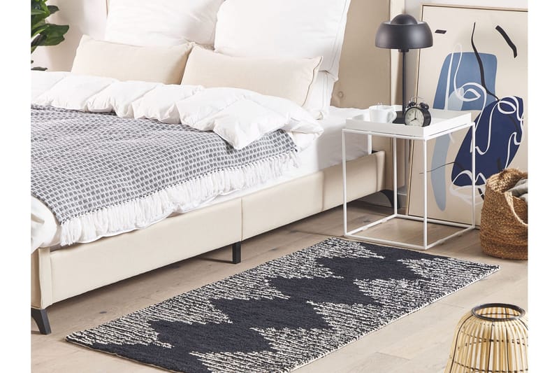 Bathinda Ryamatta 80x150 cm - Svart/Vit - Textilier & mattor - Mattor - Modern matta - Bomullsmattor