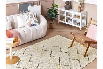 Beige Bomullsmatta 160x230 cm - Beige - Textilier & mattor - Mattor - Modern matta - Bomullsmattor