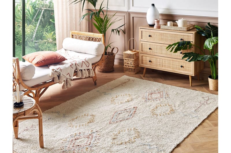 Bettiah Bomullsmatta 140x200 cm - Beige - Textilier & mattor - Mattor - Modern matta - Bomullsmattor