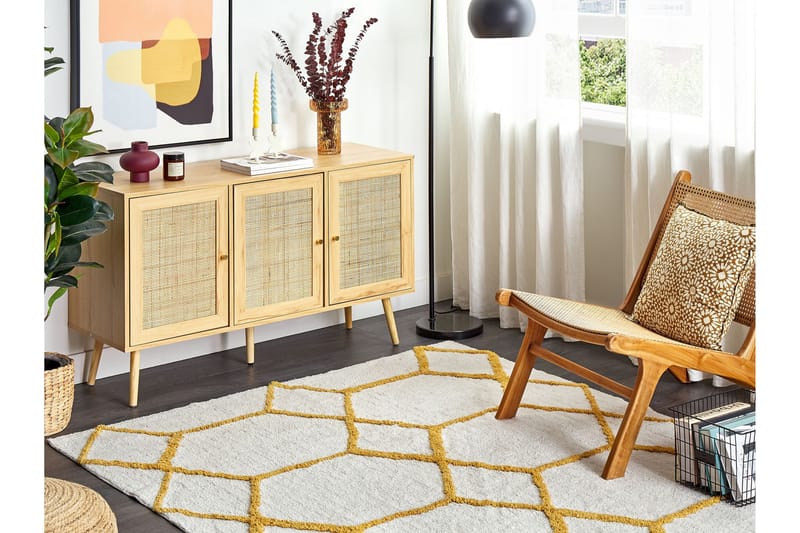 Beyler Ryamatta 160x230 cm Svart/Vit - Textilier & mattor - Mattor - Modern matta - Ryamattor