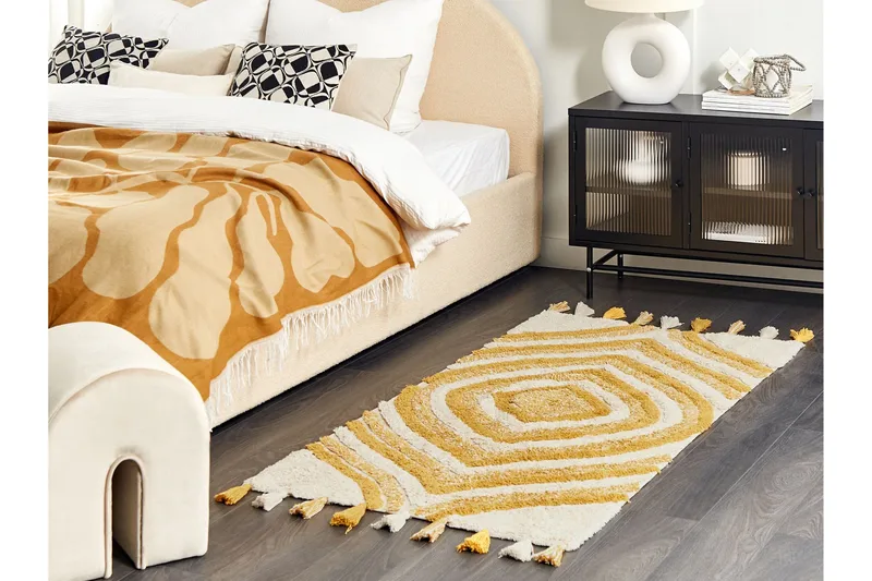 Bingol Ryamatta 80x150 cm - Gul - Textilier & mattor - Mattor - Modern matta - Ryamattor