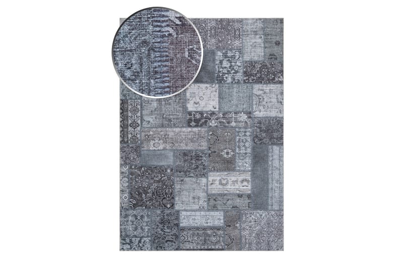 Patchwork Wiltonmatta 160x230 cm Rektangulär - Grå - Textilier & mattor - Mattor - Modern matta - Friezemattor