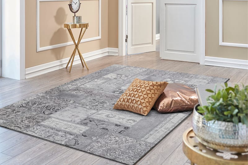 Patchwork Wiltonmatta 300x400 cm Rektangulär - Silver - Textilier & mattor - Mattor - Modern matta - Friezemattor