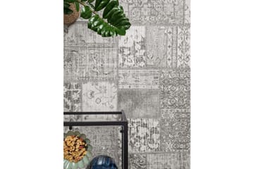 Patchwork Wiltonmatta 80x150 cm Rektangulär - Silver - Textilier & mattor - Mattor - Modern matta - Friezemattor