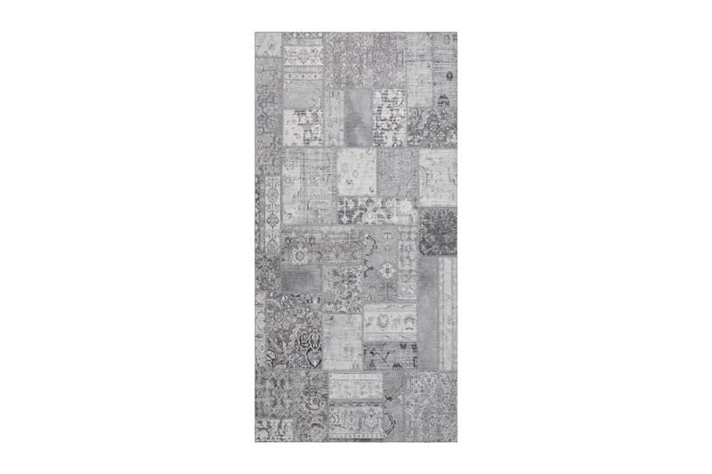 Patchwork Wiltonmatta 80x150 cm Rektangulär, Silver