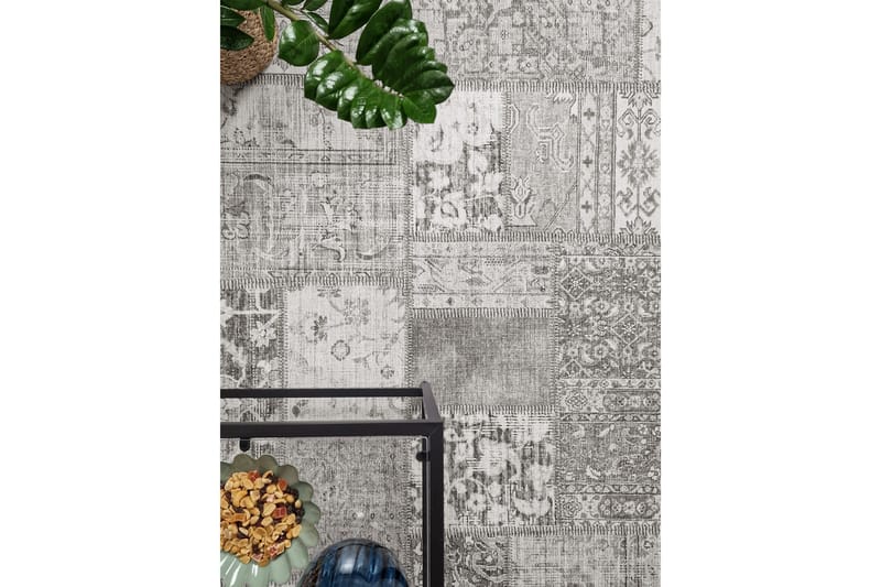 Patchwork Wiltonmatta 80x300 cm Rektangulär - Silver - Textilier & mattor - Mattor - Modern matta - Friezemattor