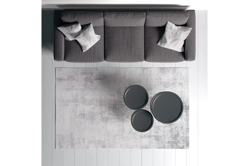 Alexa Bomullsmatta 180x280 cm Rektangulär - Grå - Textilier & mattor - Mattor - Modern matta - Bomullsmattor