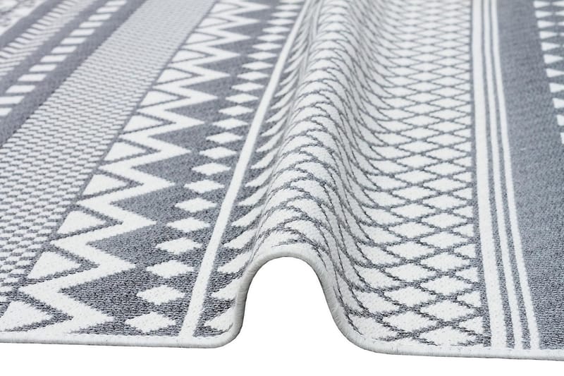 Eko Hali Bomullsmatta 80x300 cm - Grå/Vit - Textilier & mattor - Mattor - Modern matta - Bomullsmattor