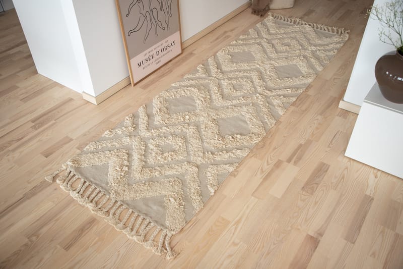 Hilma Bomullsmatta 250x80 cm - Offwhite - Textilier & mattor - Mattor - Modern matta - Bomullsmattor