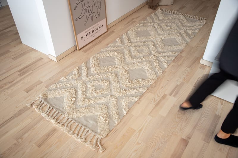 Hilma Bomullsmatta 250x80 cm - Offwhite - Textilier & mattor - Mattor - Modern matta - Bomullsmattor