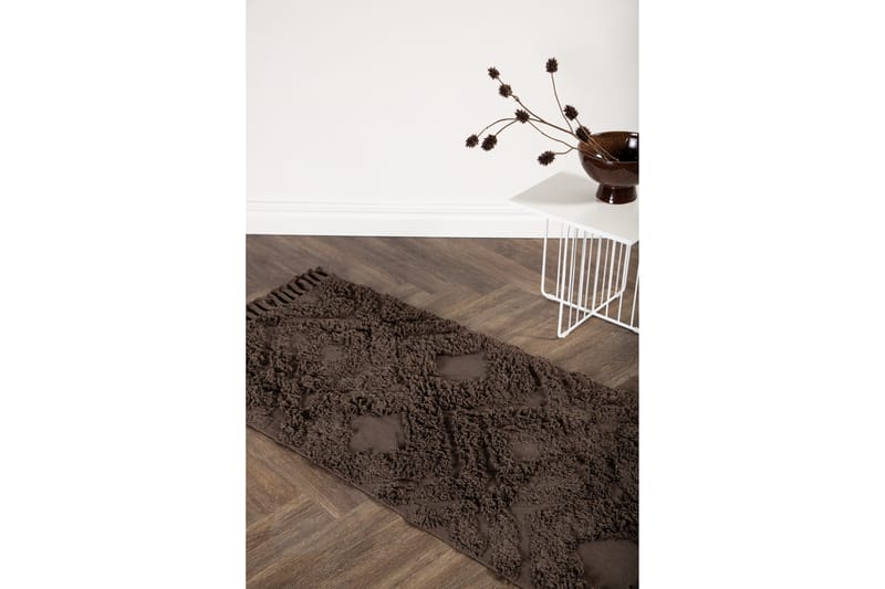 Hilma Bomullsmatta Rektangulär 70x200 cm - Brun - Textilier & mattor - Mattor - Modern matta - Bomullsmattor