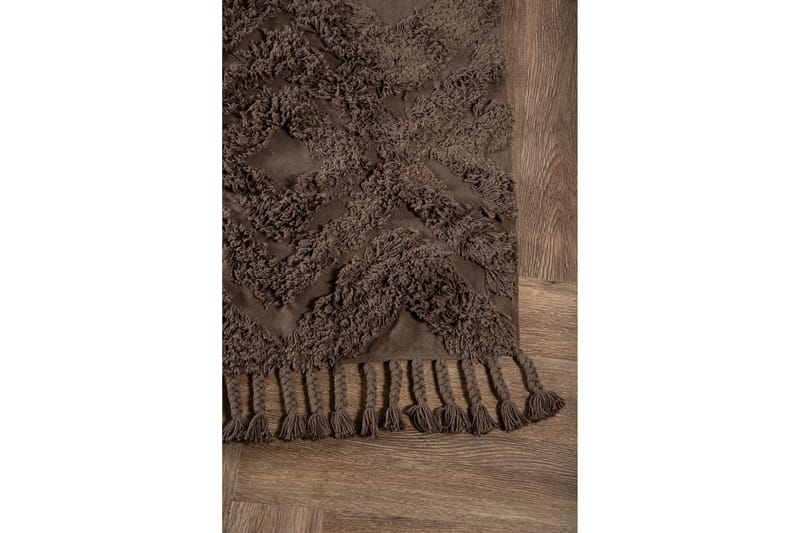 Hilma Bomullsmatta Rektangulär 70x200 cm - Brun - Textilier & mattor - Mattor - Modern matta - Bomullsmattor