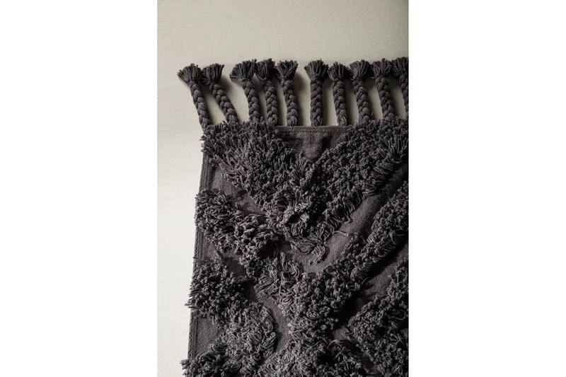 Hilma Bomullsmatta Rektangulär 70x200 cm - Mörkgrå - Textilier & mattor - Mattor - Modern matta - Bomullsmattor