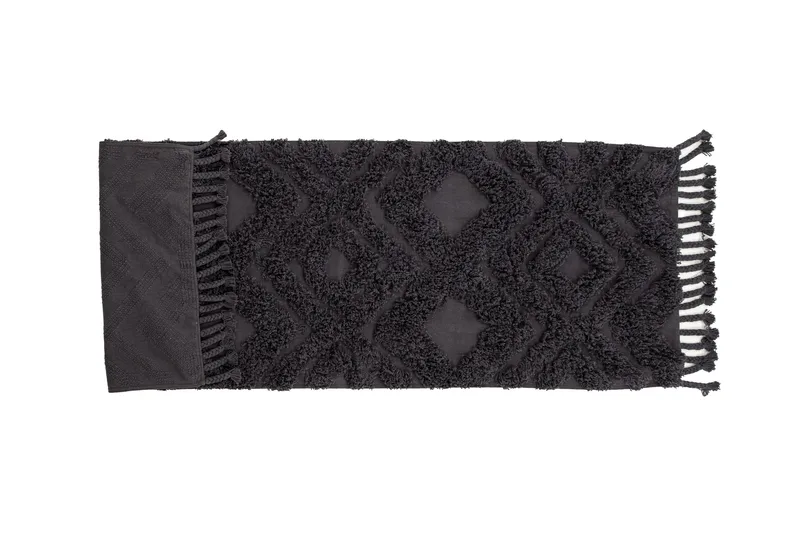 Hilma Bomullsmatta Rektangulär 70x200 cm - Mörkgrå - Textilier & mattor - Mattor - Modern matta - Bomullsmattor