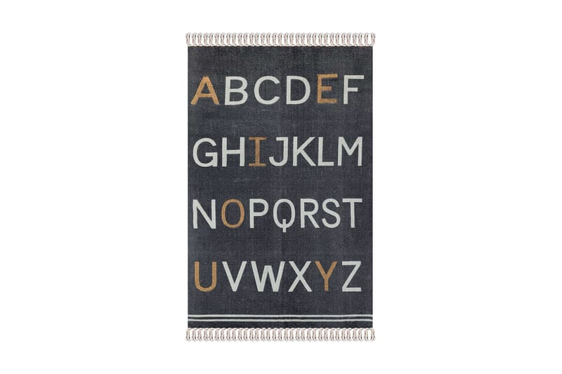 KID'S Matta Alphabet 100x140 cm Grå - AFK Living - Bomullsmattor - Barnmattor