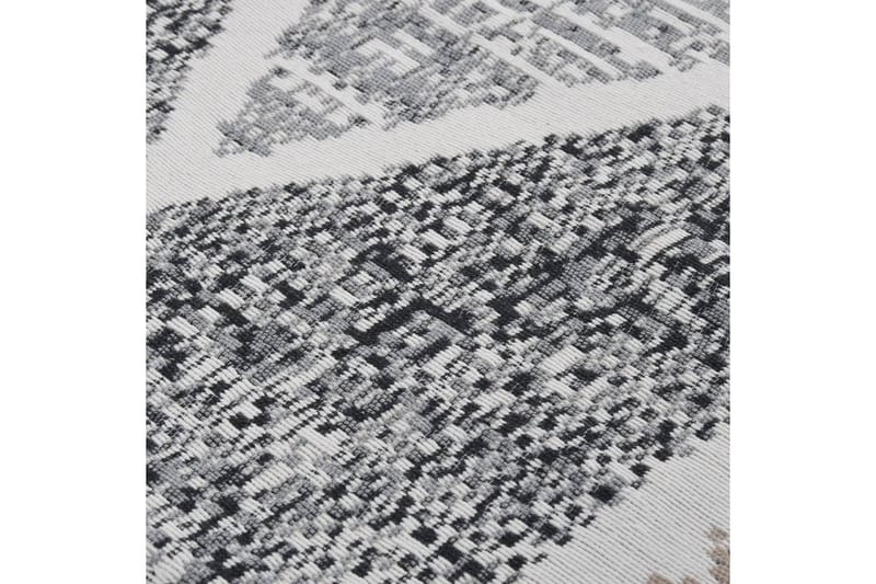 Matta svart och grå 160x230 cm bomull - Grå - Bomullsmattor