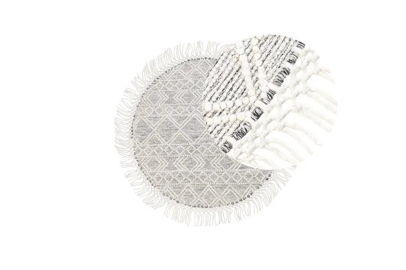 Buldan Ullmatta 140 cm Rund - Grå - Textilier & mattor - Mattor - Modern matta - Ullmattor