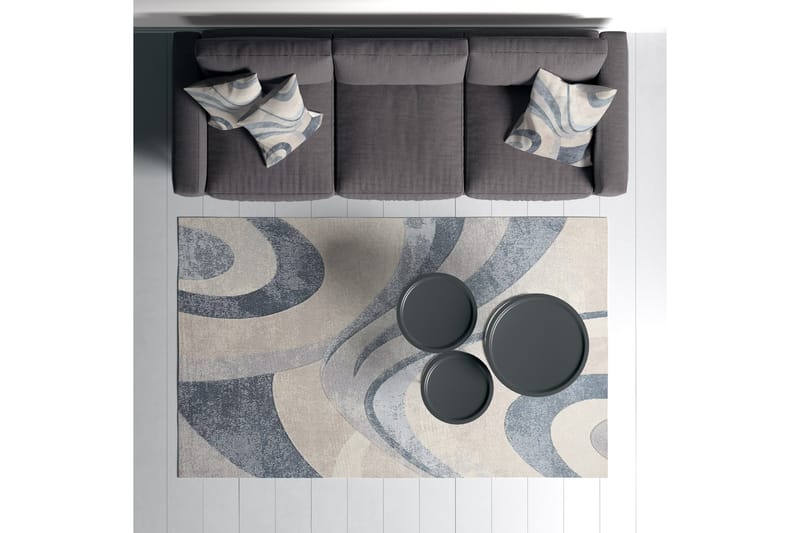 Carolina Bomullsmatta 100x300 cm Rektangulär - Blå - Textilier & mattor - Mattor - Modern matta - Bomullsmattor