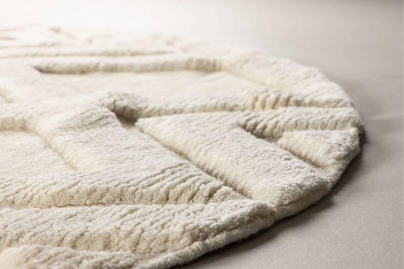 Dahlia Ullmatta 200 cm Rund - Vit - Textilier & mattor - Mattor - Modern matta - Ullmattor