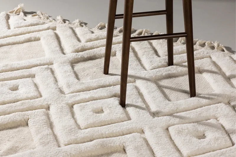 Dahlia Ullmatta 200x300 cm Rektangulär - Vit - Textilier & mattor - Mattor - Modern matta - Ullmattor